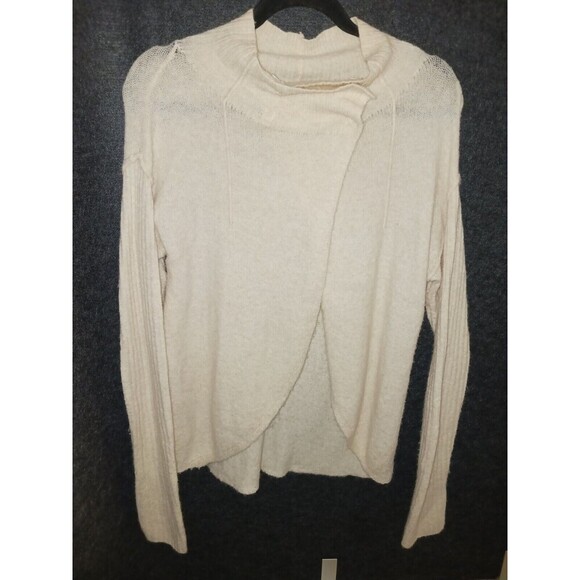 Free People Cascade Cardigan Wool/Alpaca Blend Cream Mockneck Be All Day Wear XS - Picture 1 of 11